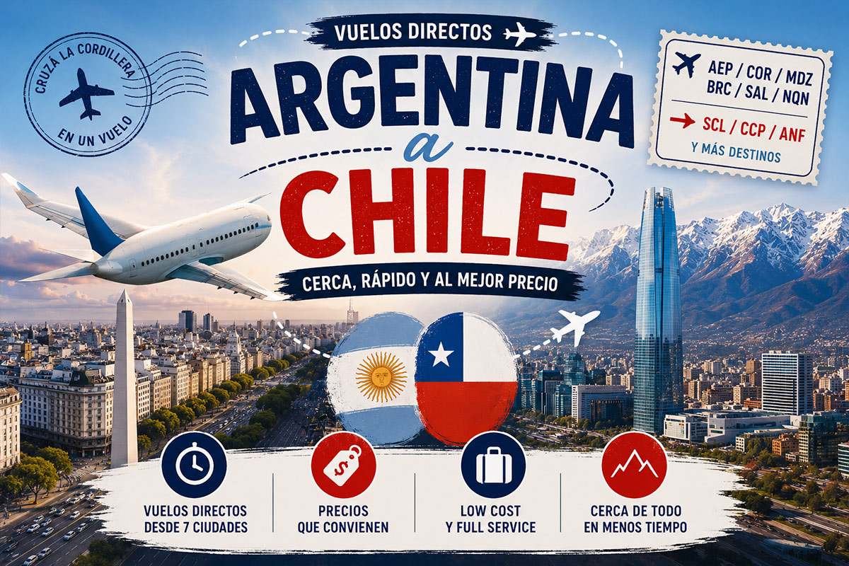 Aerolíneas que viaja a Chile desde Argentina