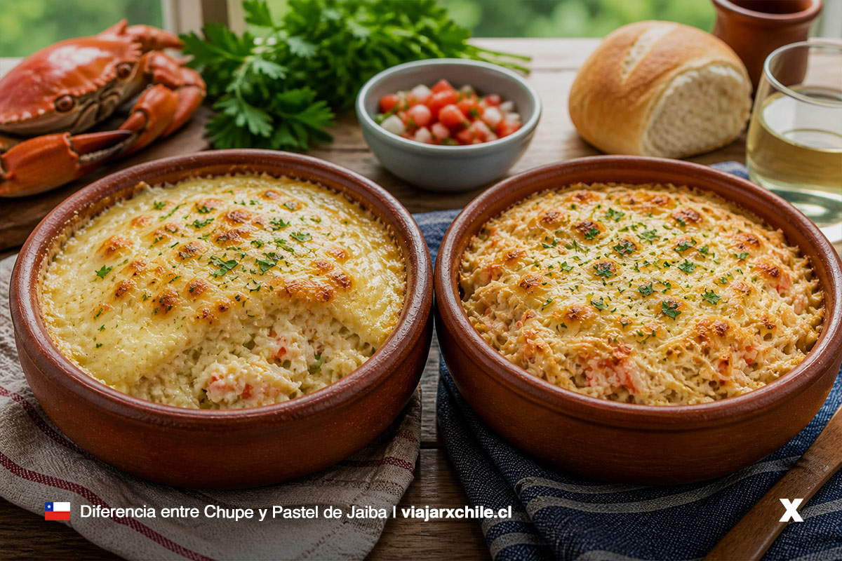 Diferencia entre chupe y pastel de jaiba