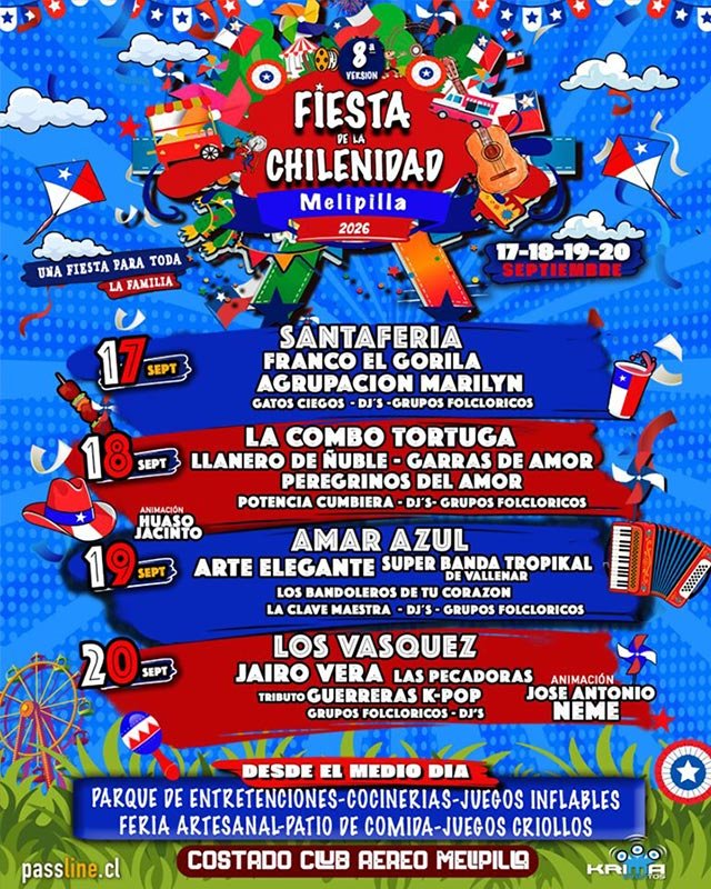 Fonda Melipilla 2026 - Fiesta de la Chilenidad Fonda Melipilla 2026 - Fiesta de la Chilenidad