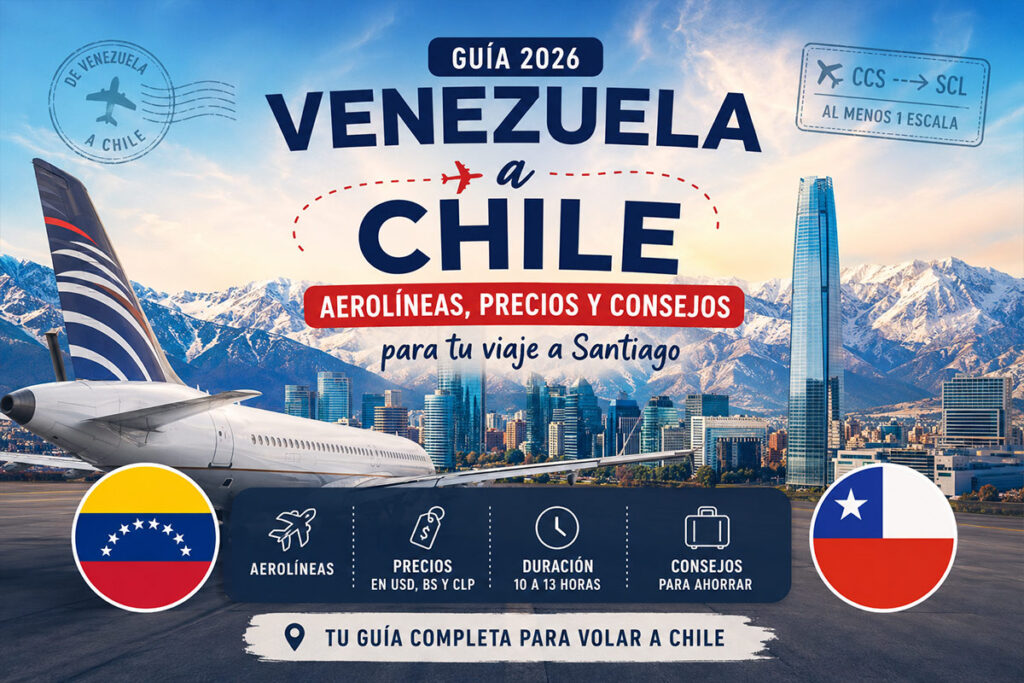 Aerolíneas que viajan a Chile desde Venezuela