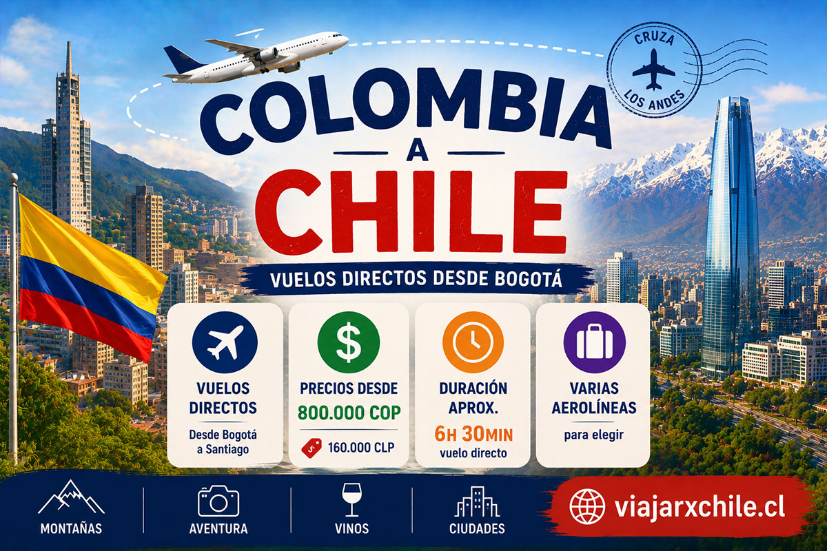 Aerolíneas que viajan a Chile desde Colombia