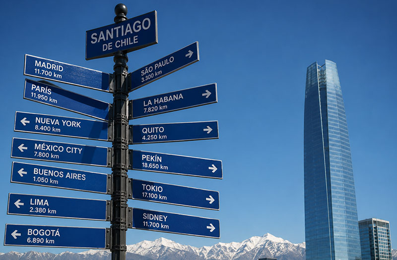 ciudades hermanas de Santiago de Chile