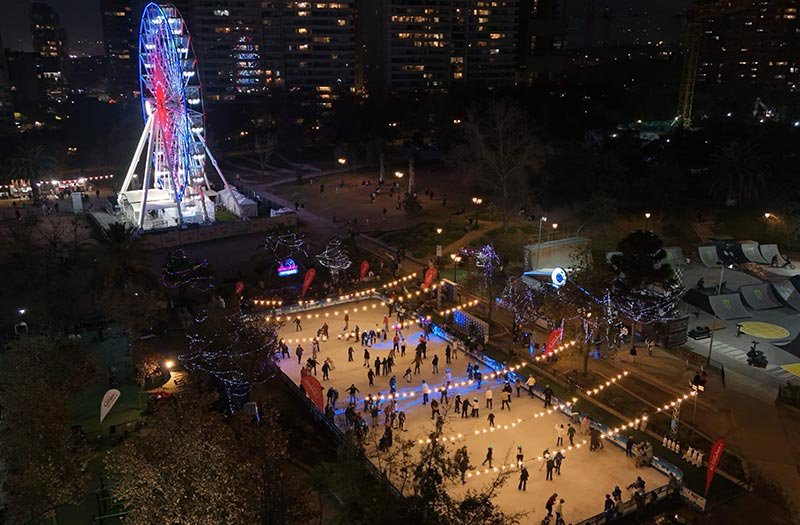 donde patinar en hielo en santiago