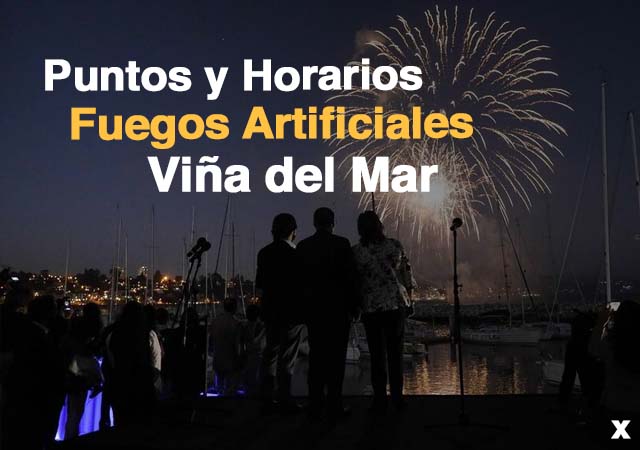 Dónde ver los fuegos artificiales de año nuevo en Viña del Mar