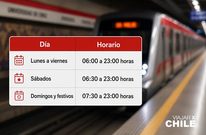 Horario del Metro de Santiago hoy