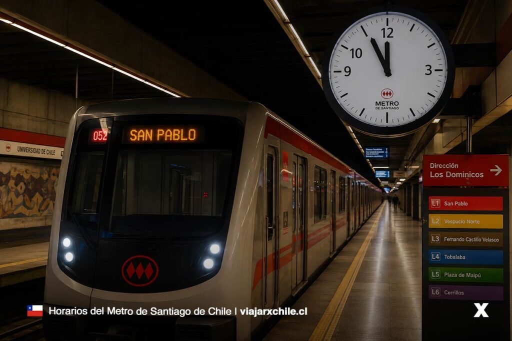 Horarios del Metro de Santiago de Chile