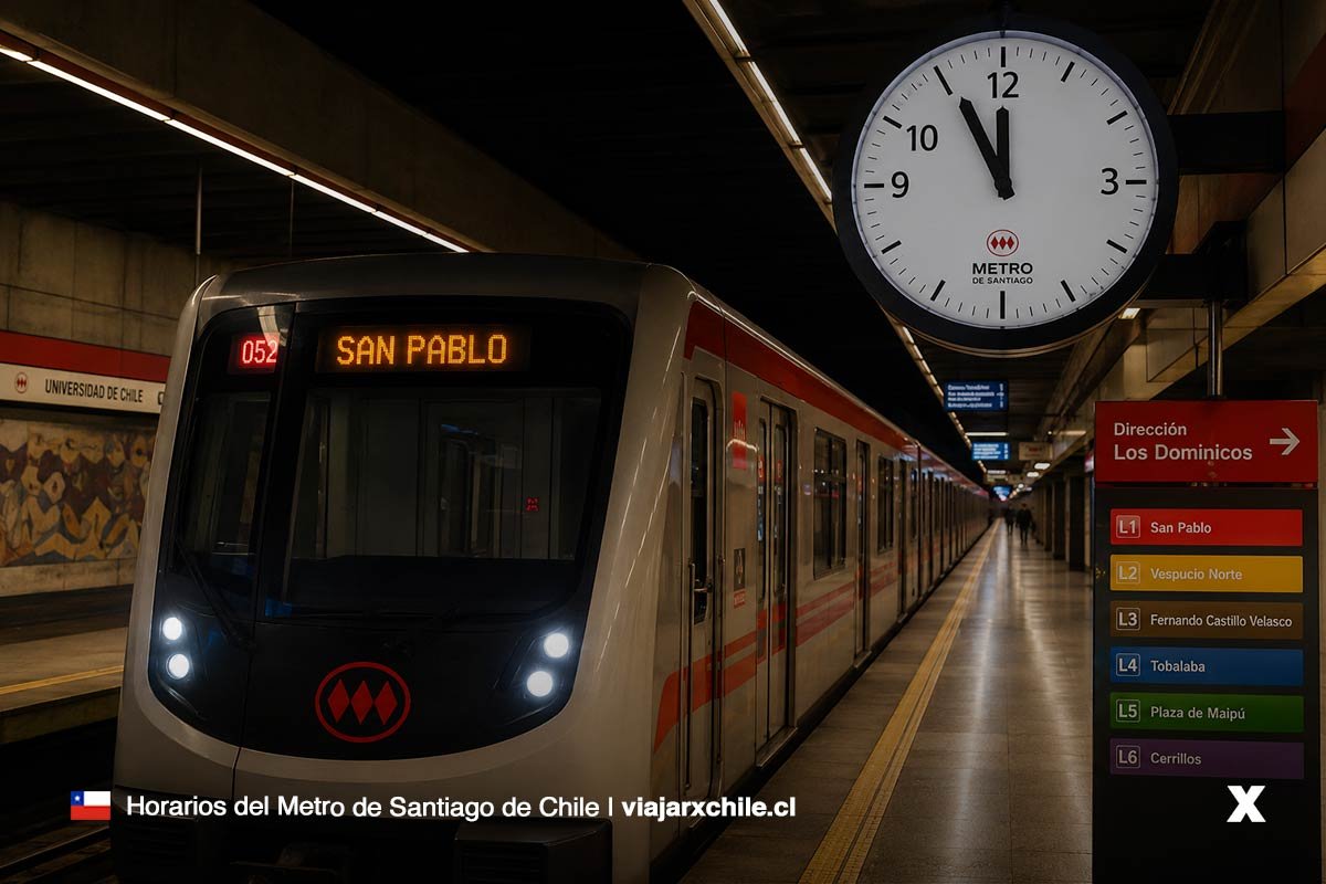 Horarios del Metro de Santiago hoy