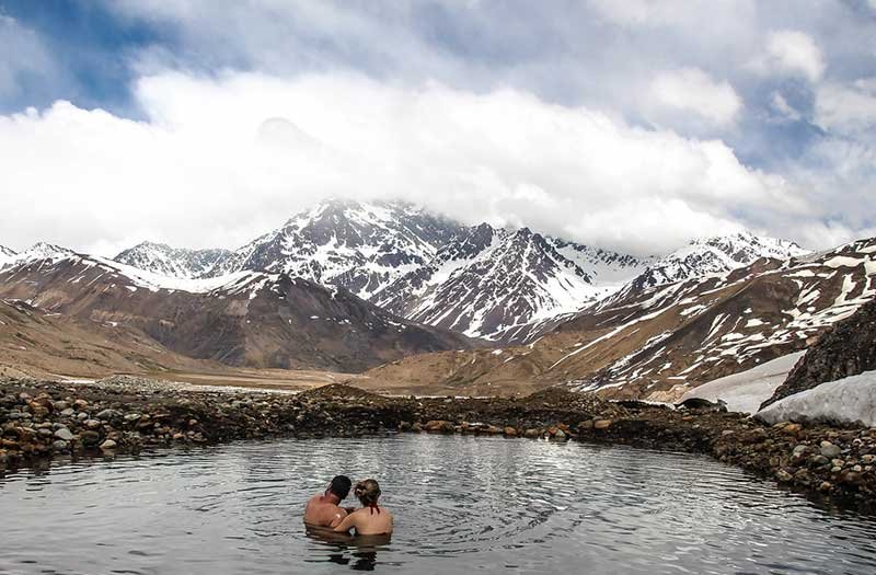 termas del plomo en el cajon del maipo