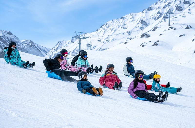 Disfrutar de la nieve en el Parque Farellones
